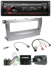 Автомагнитола Pioneer для Ford Galaxy, C-Max, Focus USB, DAB, Bluetooth, CAN-Bus, поддержка кнопок на руле