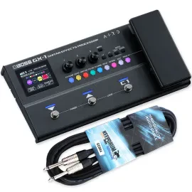 Boss GX-1 Effektgerät Multieffekt-Pedal für Gitarre mit keepdrum Kabel