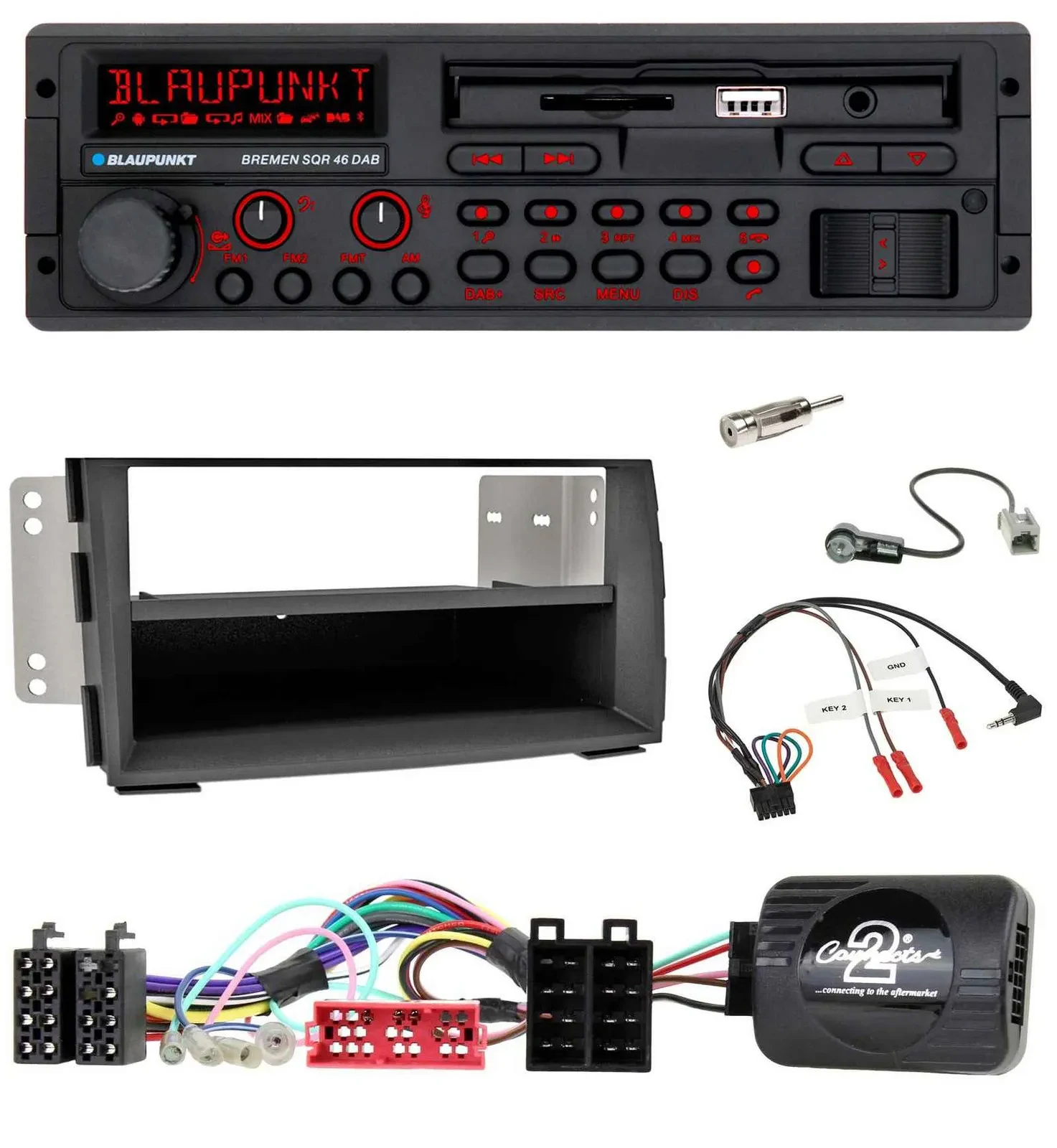 Blaupunkt SD Lenkrad USB Bluetooth DAB Autoradio für Kia Venga (2010-2019)