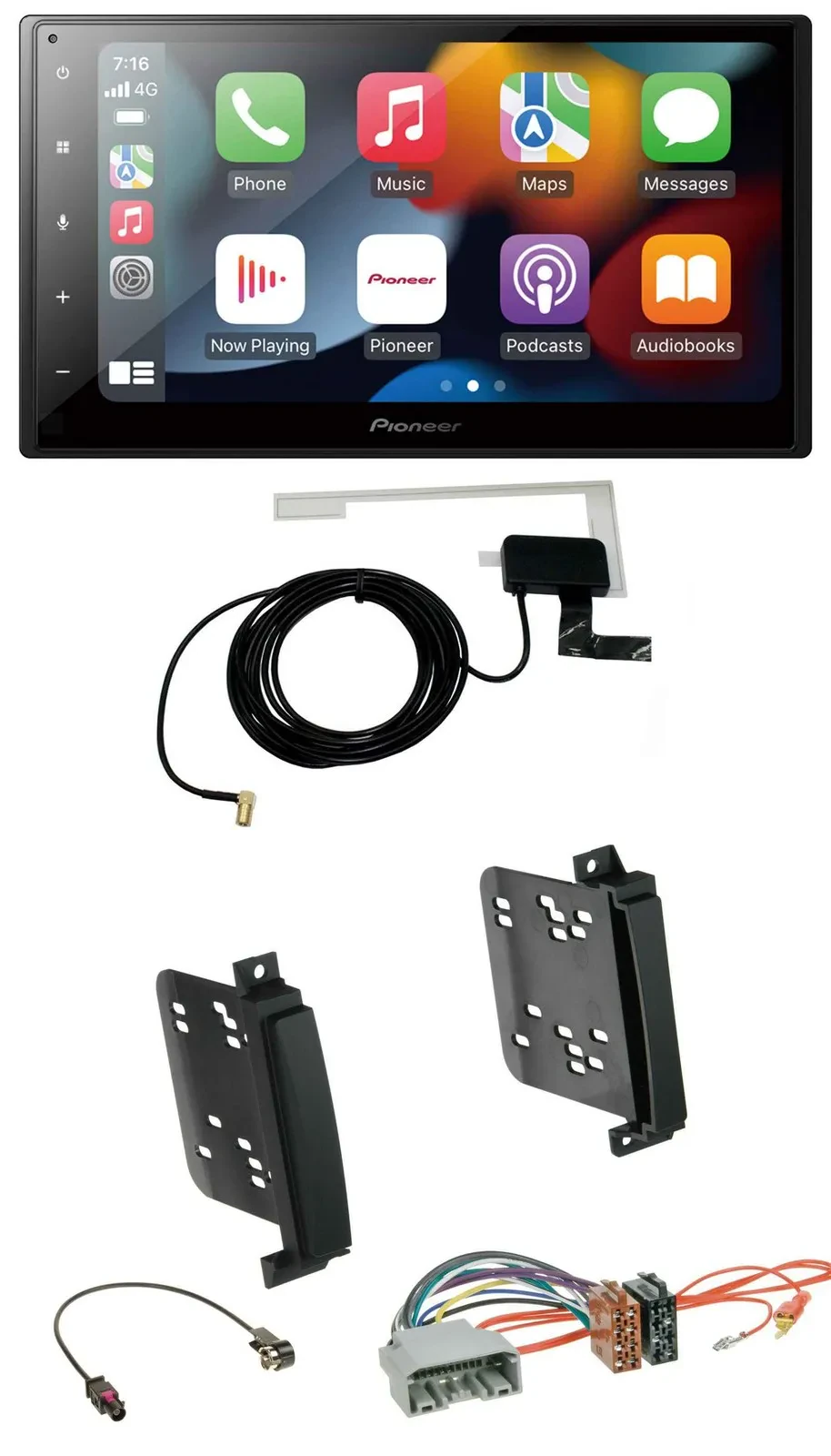 Pioneer MP3 USB Bluetooth DAB 2DIN Autoradio für Dodge Durango Jeep Grand Cherok