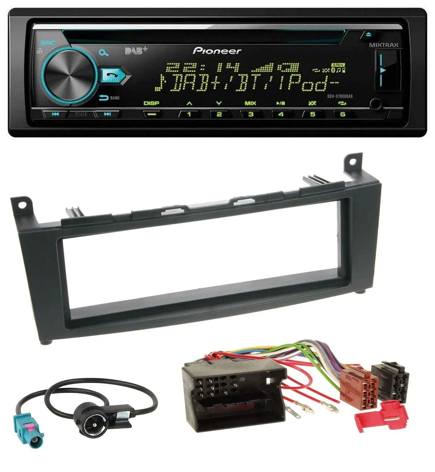 Pioneer DAB MP3 CD USB Bluetooth Autoradio für Mercedes C-Klasse W204 ab 2007