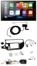 Pioneer Lenkrad USB Bluetooth DAB 2DIN Autoradio für Kia Rio UB 2017-2023 piano