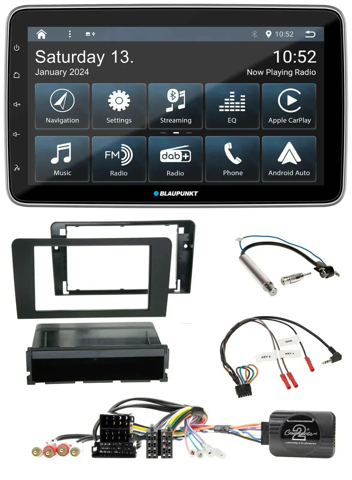 Blaupunkt USB DAB SD Lenkrad Bluetooth Autoradio für Audi A3 Symphony ISO 8P 200