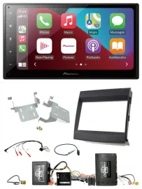 Pioneer USB Lenkrad DAB 2DIN Bluetooth Autoradio für Porsche Cayenne Soundsystem