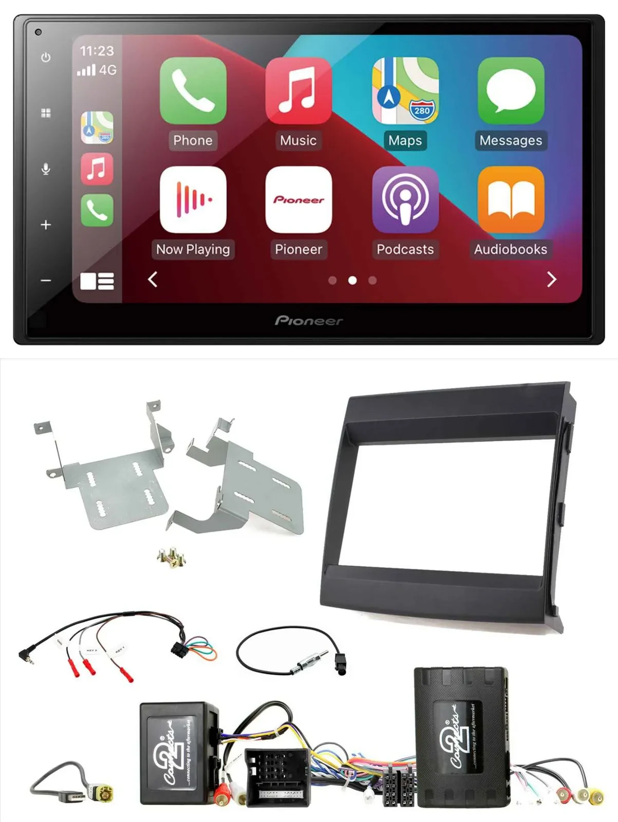 Pioneer USB Lenkrad DAB 2DIN Bluetooth Autoradio für Porsche Cayenne Soundsystem