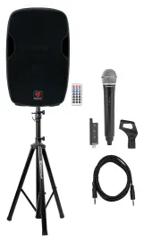 Rockville 15" Church/School Audio Visual Speaker Sound System+ Wireless Mic+Clip