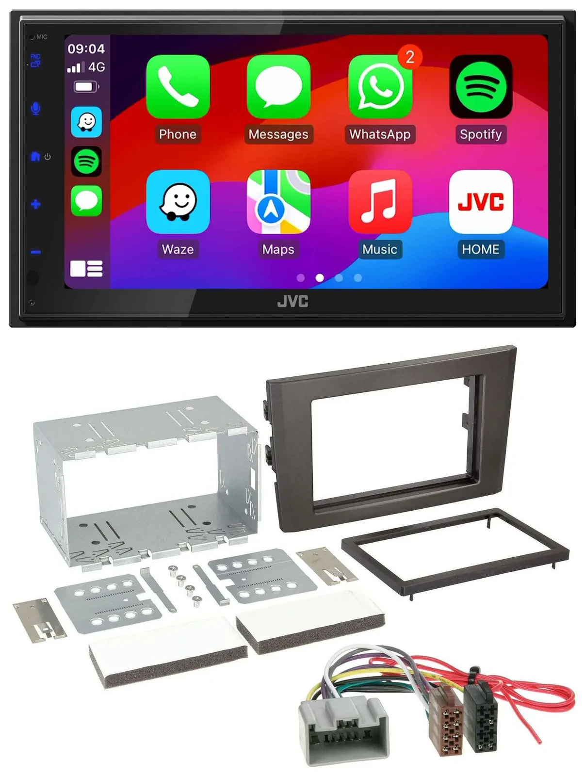 JVC Bluetooth 2DIN MP3 DAB USB Autoradio für Volvo XC 90 02-14 14 Pin