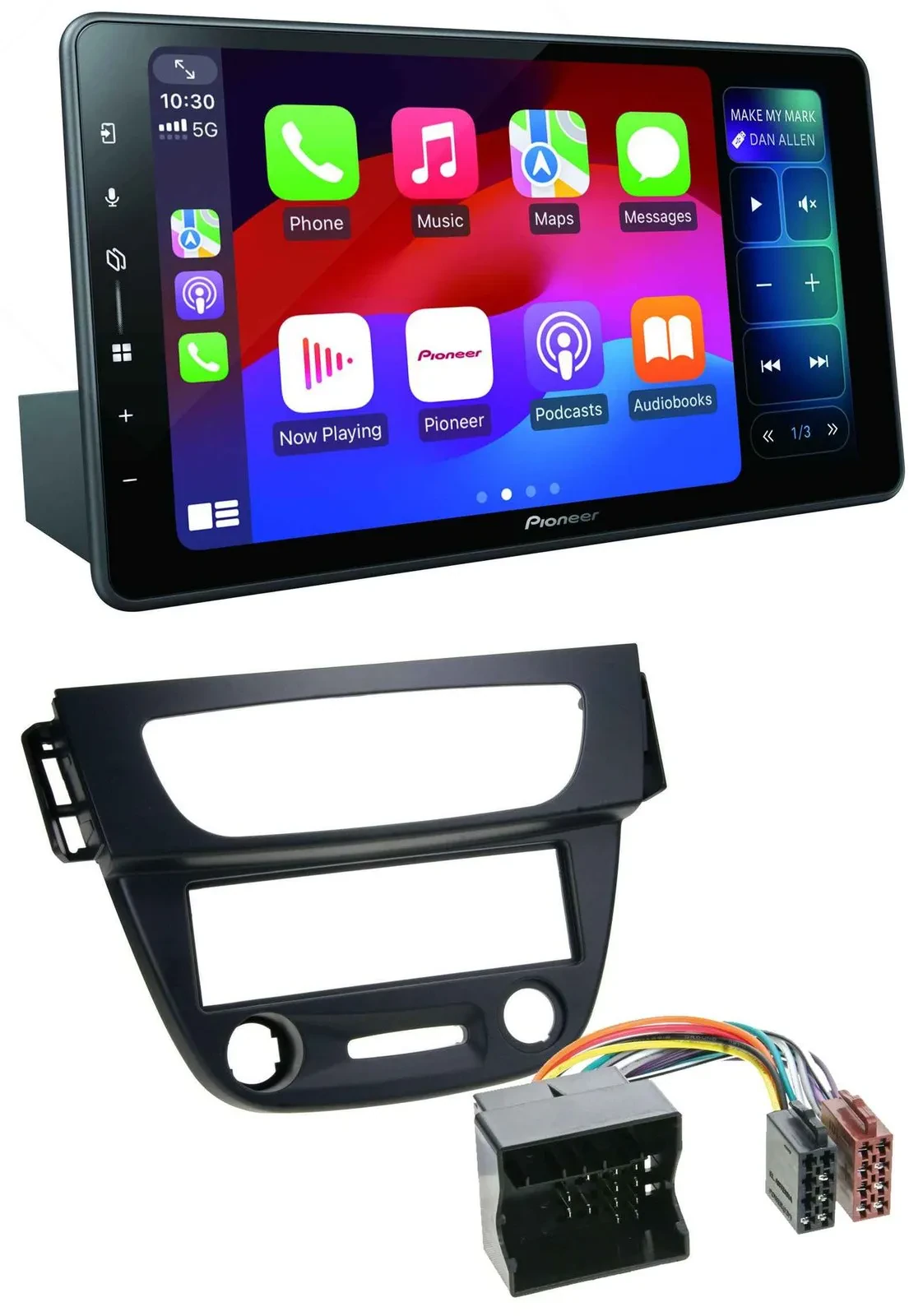 Автомагнитола Pioneer Bluetooth DAB MP3 USB для Renault Megane 3 (2009–2014), разъём Quadlock, черная