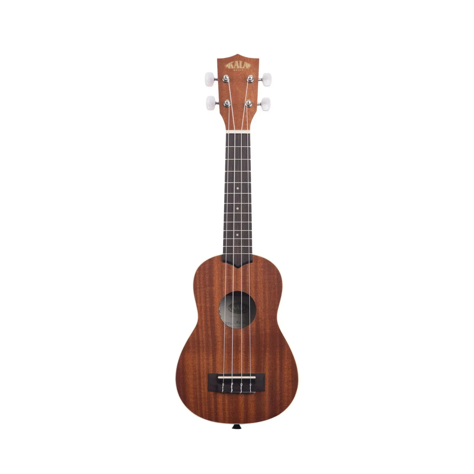 Kala Satin Mahogany Soprano Ukulele with White Binding Brown