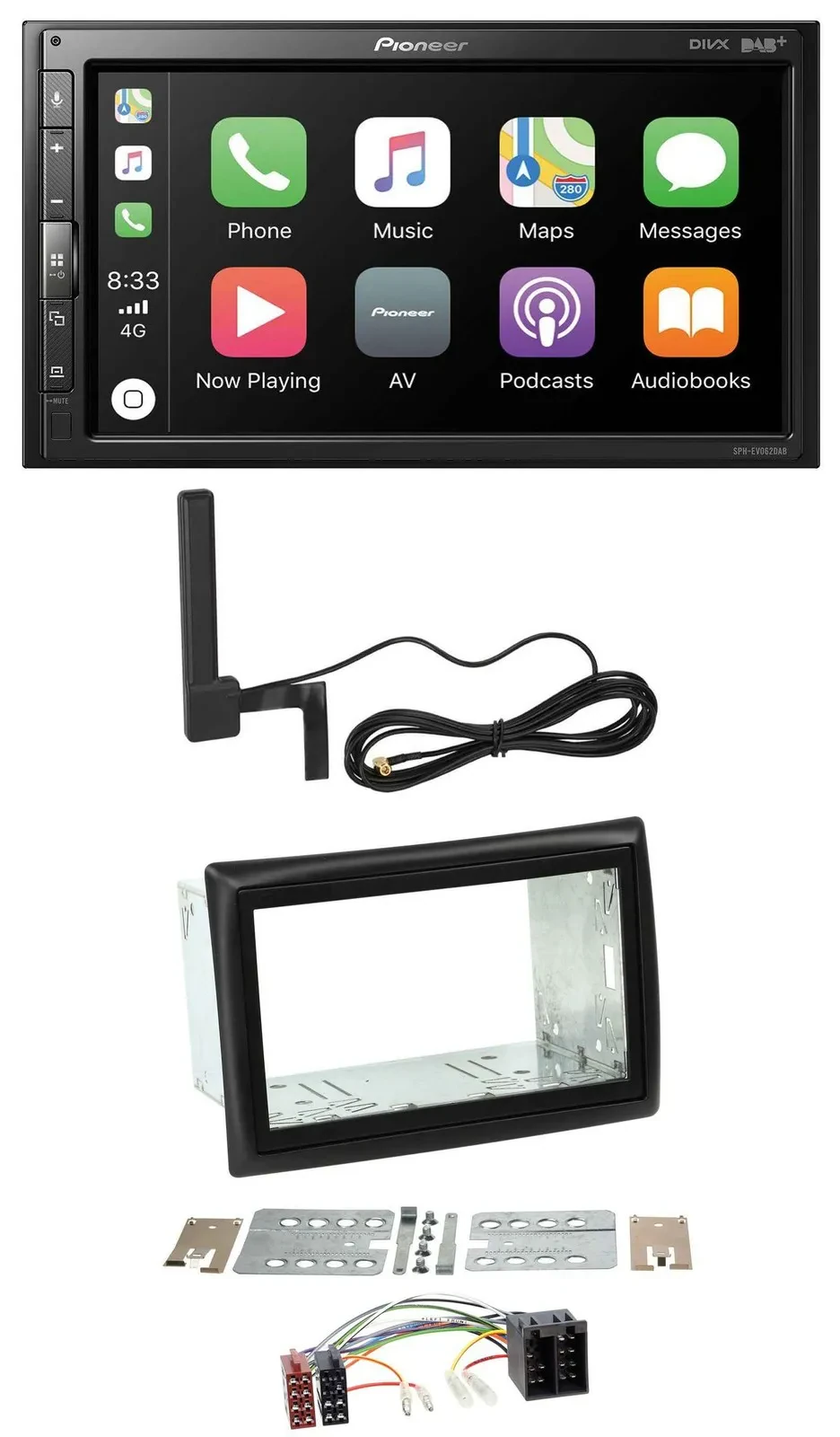 Pioneer USB 2DIN Bluetooth DAB MP3 Autoradio für Renault Megane 2002-2008
