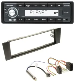 Continental MP3 AUX USB DAB 1DIN Autoradio für Audi A3 (8P, 03-06) - ISO