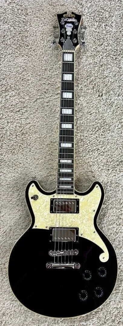 Электрогитара D'Angelico Premier Brighton Black Flake с чехлом