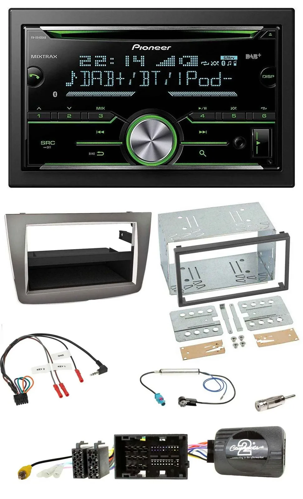 Автомагнитола Pioneer 2DIN CD USB Bluetooth DAB для Alfa Romeo Mito