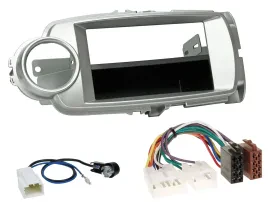 Radioeinbauset DIN Autoradio für Toyota Yaris (11-14) - silber