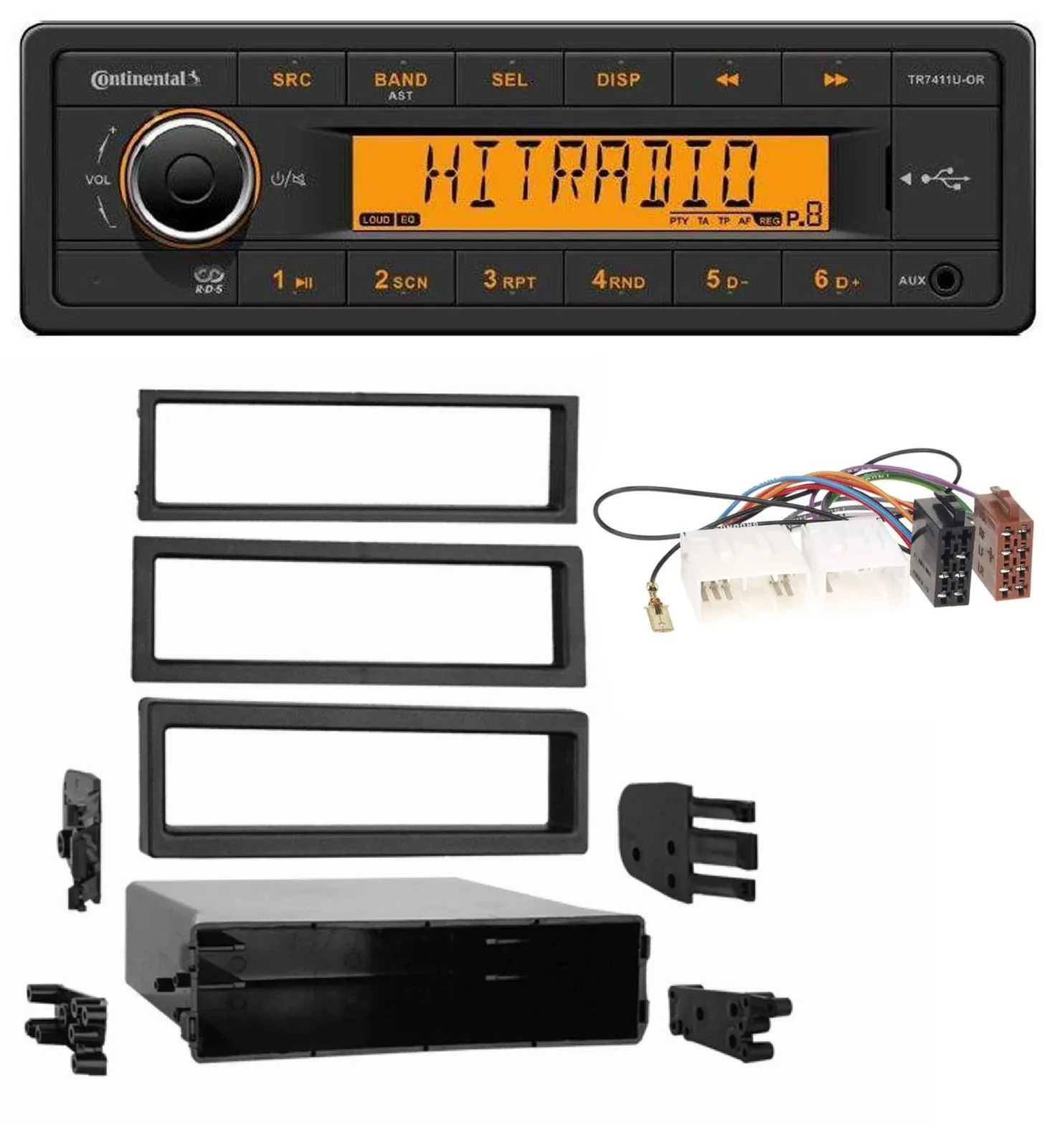 Continental 1DIN USB AUX MP3 Autoradio für Mazda 929 (1973-1995)