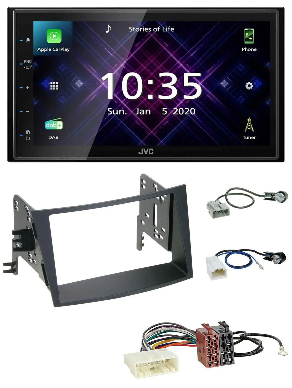 JVC DAB 2DIN MP3 Bluetooth USB Autoradio für Subaru Legacy Outback ab 09