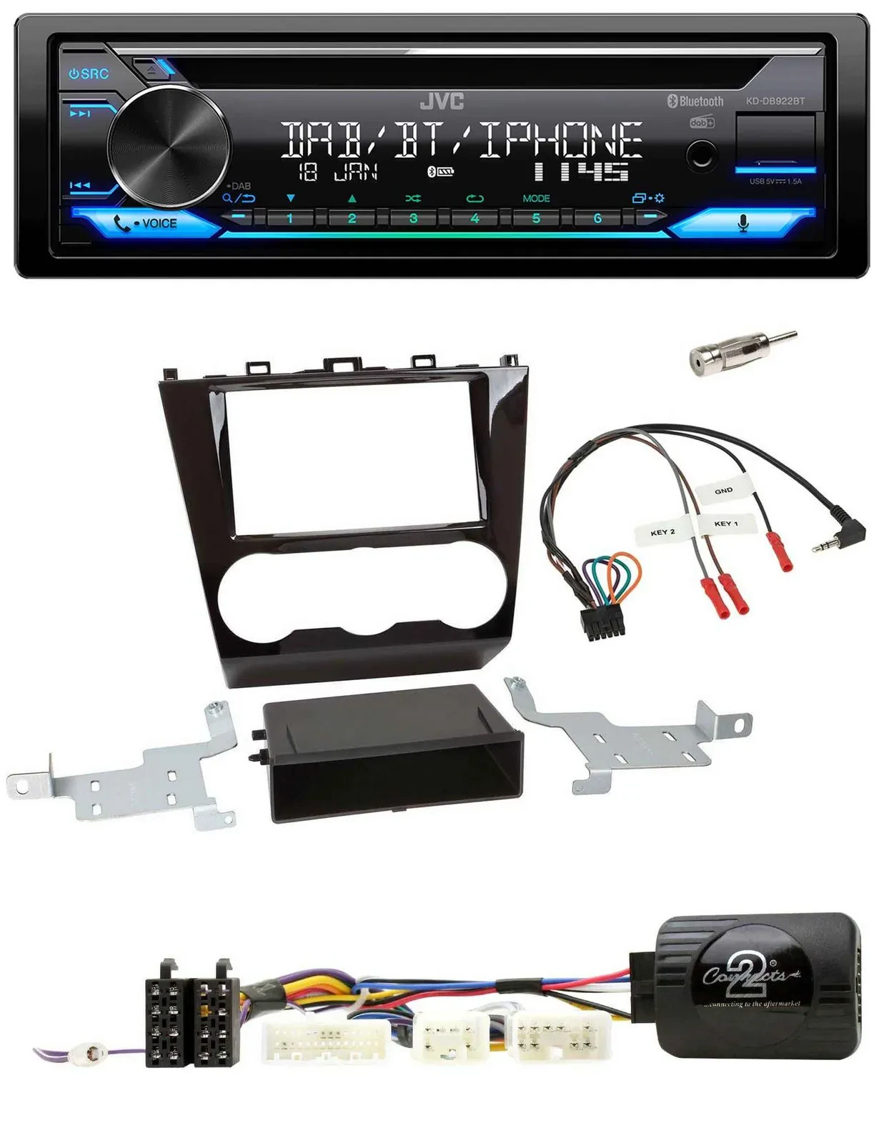 Автомагнитола для Subaru Forester (с 2015) JVC Bluetooth, USB, DAB, CD