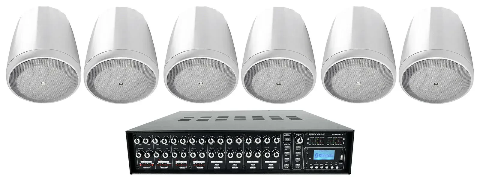 Потолочная акустика Rockville ROCK MATRIX 4+(3) Control 65P/T-WH White с усилителем (6 штук)
