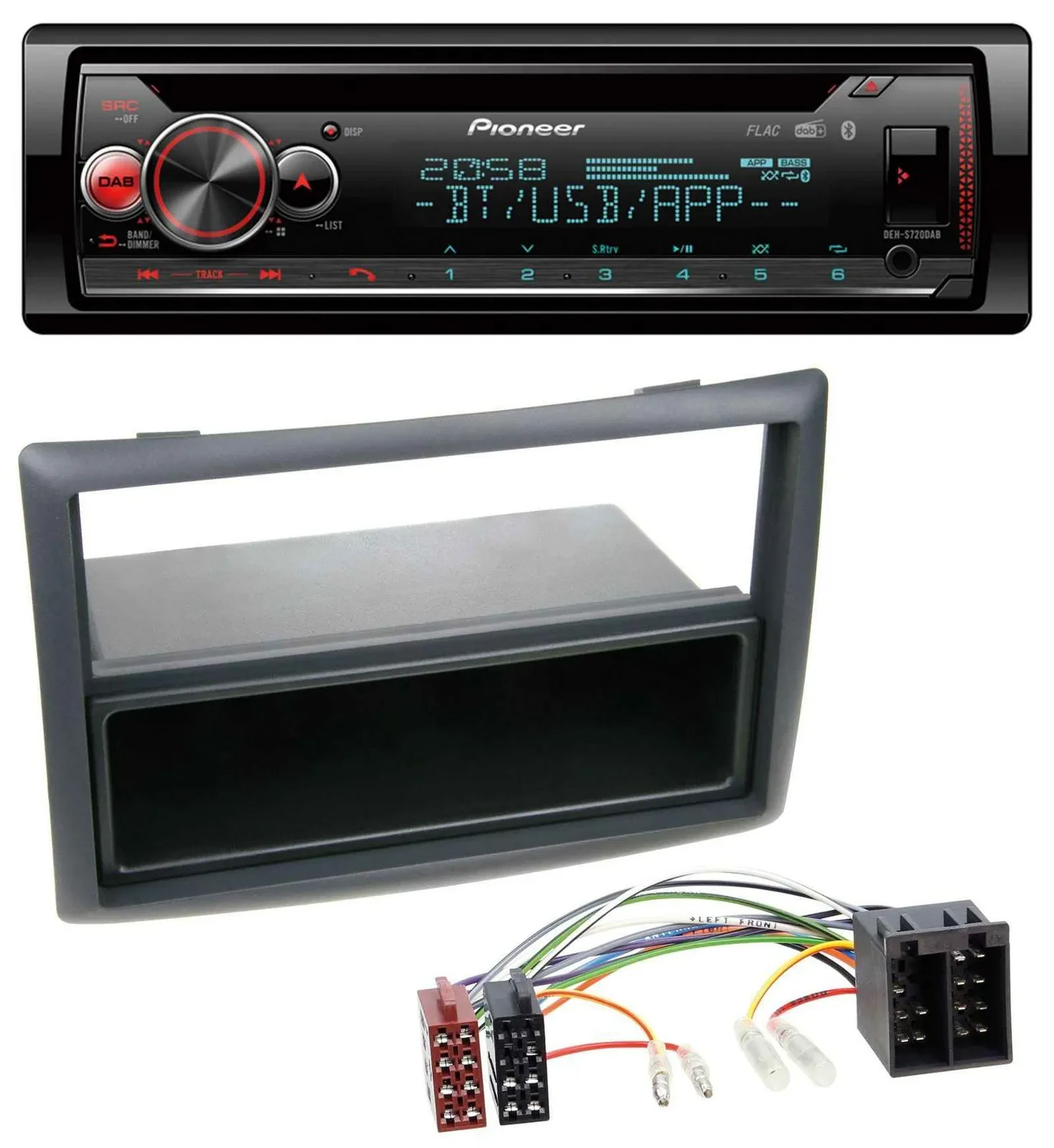 Pioneer MP3 DAB CD Bluetooth USB Autoradio für Renault Megane Scenic ab 07 schwa