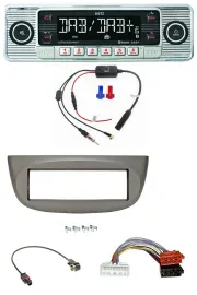 Dietz DAB USB MP3 Bluetooth Autoradio für Renault Twingo ab 2015 beige-grau