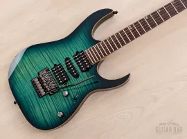 2000 Ibanez J. Custom RG1880 Black Blue Sunburst HSH AAA+ Flame Maple