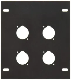 Elite Core FB-PLATE4 Unloaded Plate for Recessed Floor Box, 4-Punch (