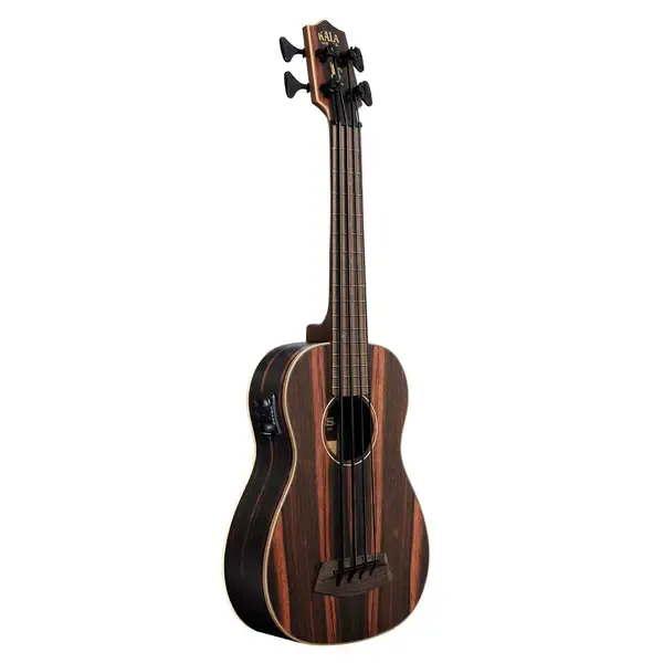 Укулеле Kala Striped Ebony Acoustic-Electric U-BASS w/ Gig Bag