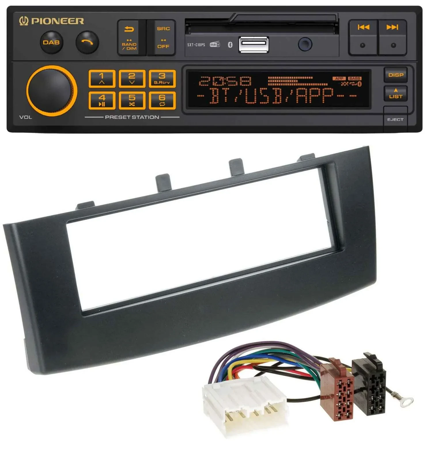 Pioneer DAB MP3 USB Bluetooth Autoradio für Mitsubishi Colt (ab 2009)
