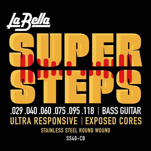 Комплект струн для 6-струнной бас-гитары La Bella SS40-CB Super Steps