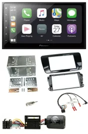 Автомагнитола Pioneer 2DIN, Bluetooth, DAB, USB, для Seat Ibiza (с 2008), черный глянец