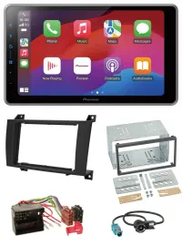 Pioneer MP3 USB DAB Bluetooth 2DIN Autoradio für Mercedes SLK R171 2004-2011