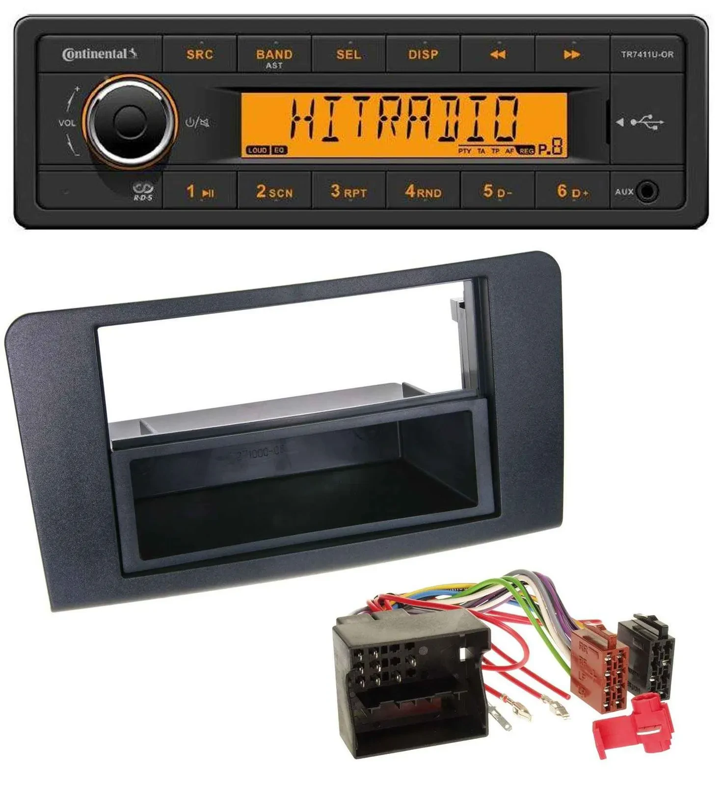 Continental 1DIN USB AUX MP3 Autoradio für Mercedes ML (ab 2006)