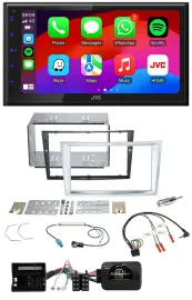 JVC Bluetooth USB Lenkrad 2DIN DAB Autoradio für Opel Zafira Astra H Corsa D mat