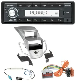 Continental MP3 AUX USB DAB 1DIN Autoradio für Ford Fiesta Display 08-10 silber