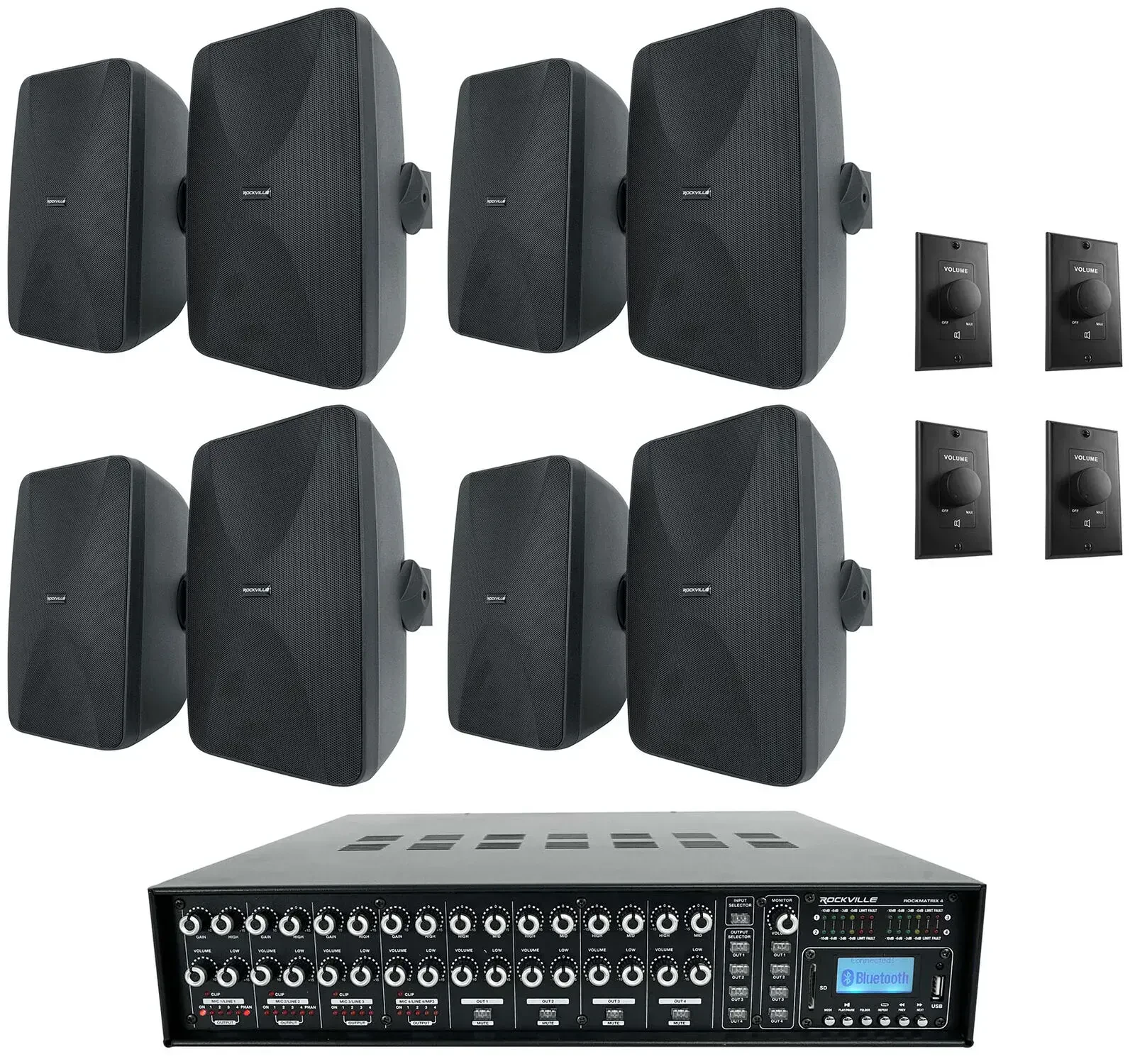 Трансляционный усилитель Rockville Rock Matrix с комплектом акустики