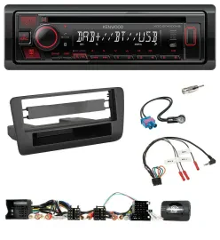 Kenwood Lenkrad CD USB Bluetooth DAB Autoradio für Audi A1 (2010-2019)