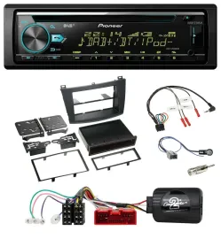 Автомагнитола Pioneer DAB CD USB Bluetooth для Mazda 3 (2009–2013), поддержка кнопок на руле (аналог)