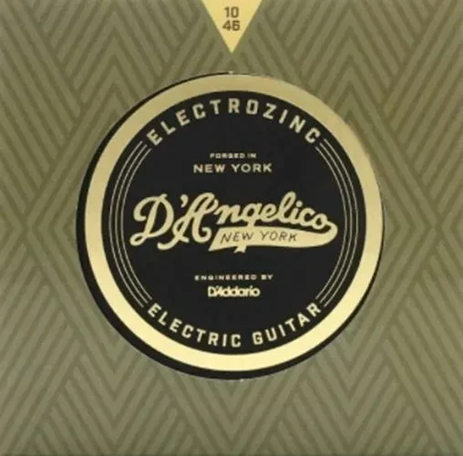 D'Angelico DAR1046 Electrozinc Rock Electric Guitar Strings - 10-46, Light