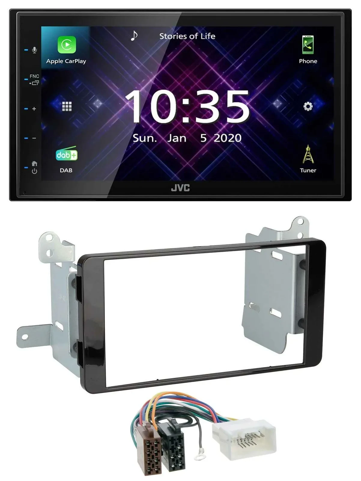 JVC DAB 2DIN MP3 Bluetooth USB Autoradio für Fiat Fullback Mitsubishi L200 ab 20