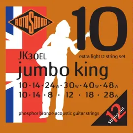 Струны для акустической гитары RotoSound JK30EL Jumbo King Phosphor Bronze 10-50