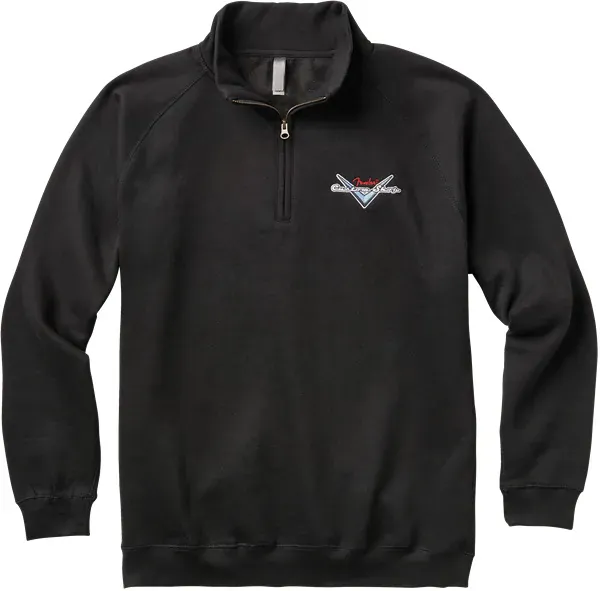 Fender® Custom Shop Half Zip Sweater, Black, Medium - #9123013063