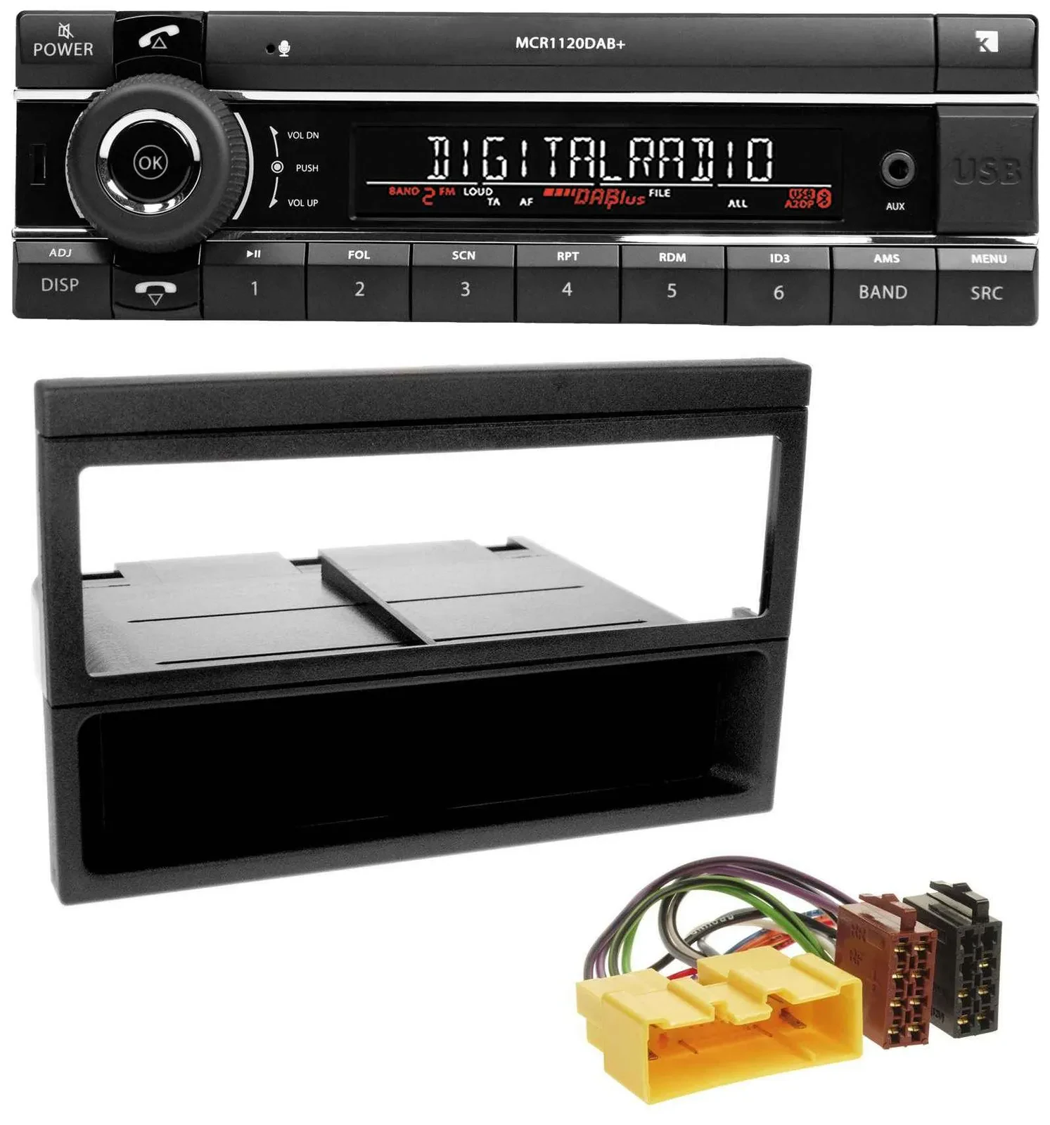 Kienzle Bluetooth MP3 USB DAB Autoradio für Mazda MX-5, 626F, 323L, 323K