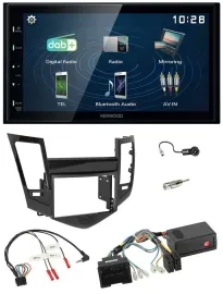 Автомагнитола для Chevrolet Cruze Kenwood 2-DIN, Bluetooth, USB, DAB, управление с руля