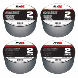 ProX XGF-212BLK 36FT 2" Commercial Grade Pro Audio Stage Black Gaffer Tape 4 ...