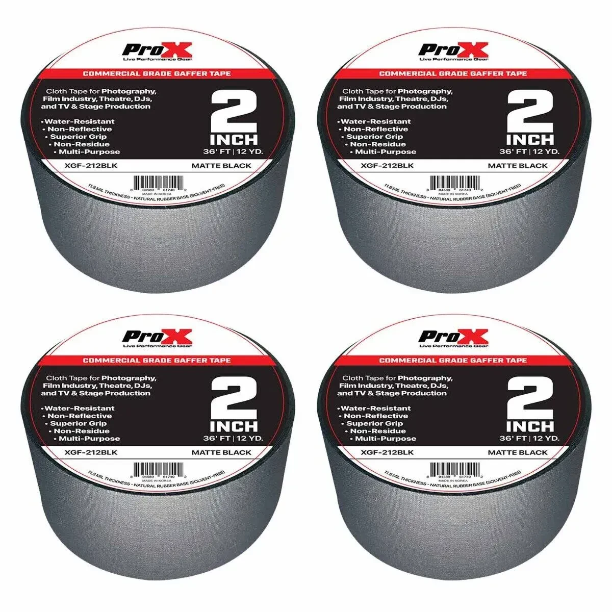 Лента для крепления кабеля ProX XGF-212BLK Black 11 м (4 штуки)