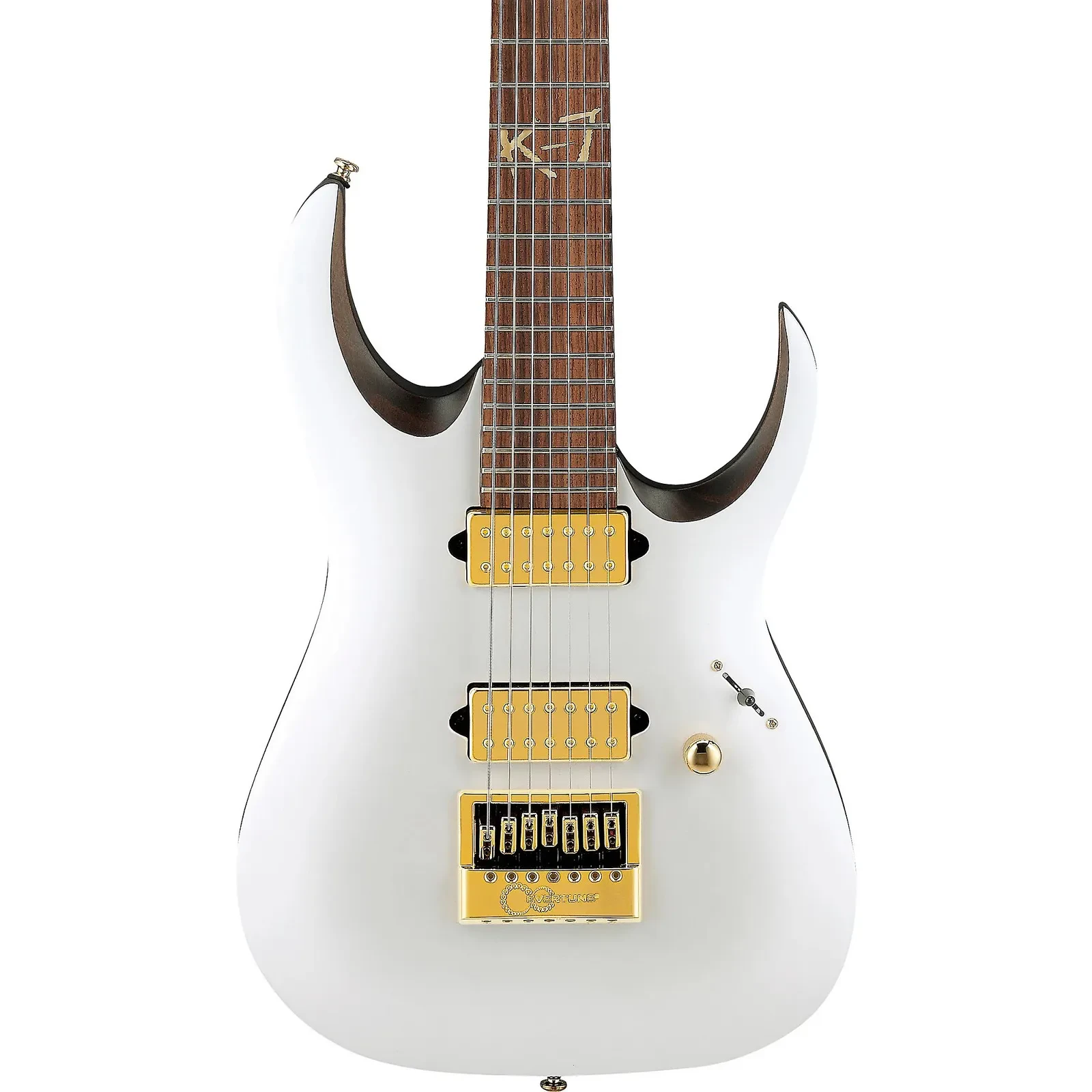 Ibanez K7YANG Head (Korn) Signature 7-String Electric Guitar, Rosewood, White