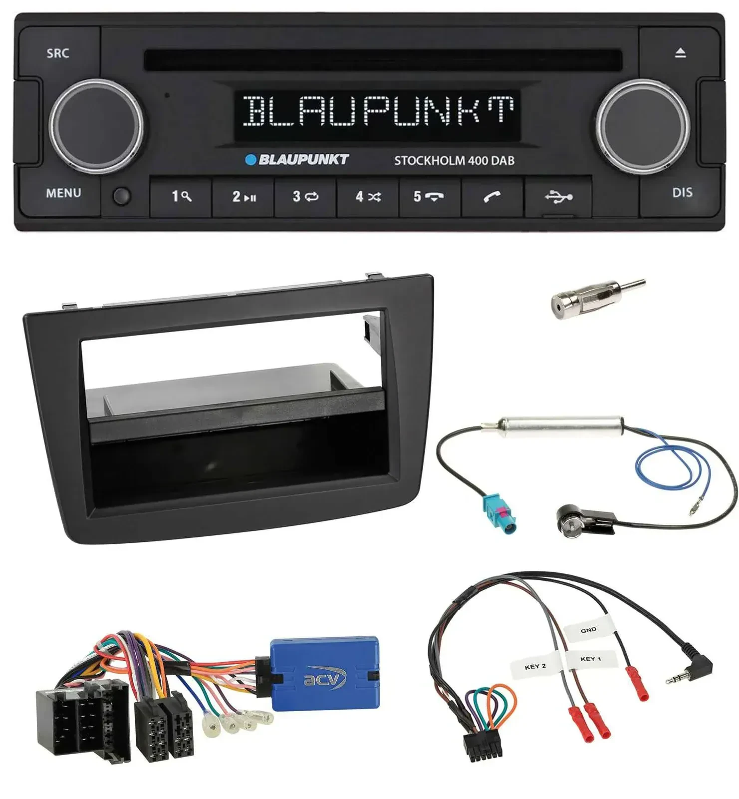 Автомагнитола Blaupunkt Bluetooth, DAB, CD, USB для Alfa Romeo MiTo (2013–2018)