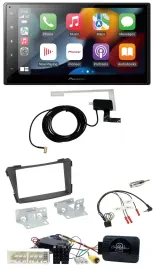 Pioneer Lenkrad USB Bluetooth DAB 2DIN Autoradio für Hyundai i40 VF ab 16 schwar