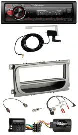 Автомагнитола для Ford Mondeo/S-Max (с 2007) Pioneer DAB Bluetooth USB серебристая