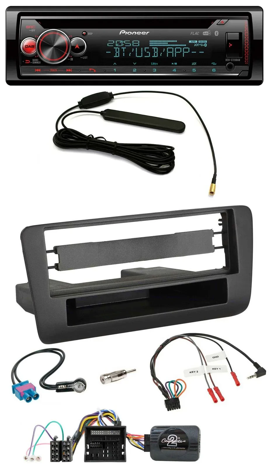 Pioneer USB DAB Lenkrad Bluetooth CD Autoradio für Audi A1 (ab 2010)